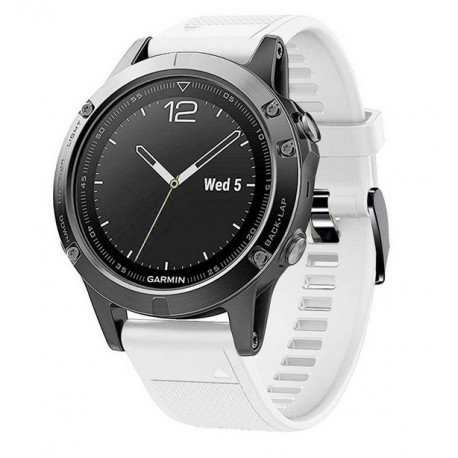 Silikonový řemínek pro Garmin Fenix 6X/6X Saphire/6X Pro bílý