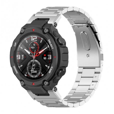 Kovový řemínek pro Xiaomi Amazfit T-Rex stříbrný