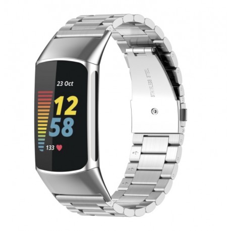 Kovový řemínek pro Fitbit Charge 5 stříbrný