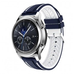 Silikonový řemínek pro Samsung Galaxy Watch 3 45mm modro-bílý