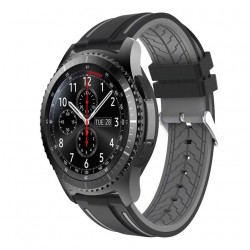 Silikonový řemínek pro Huawei Watch 3 Pro černo-šedý