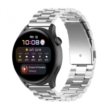 Kovový řemínek pro Huawei Watch 3 stříbrný