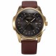 Pánské hodinky AGENT X AGX030 s hnědým páskem a s černým ciferníkem