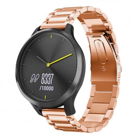 Kovový řemínek pro Garmin Vivomove 3 růžový