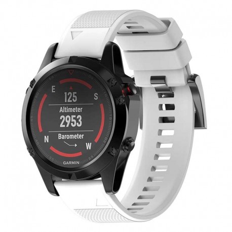 Silikonový řemínek pro Garmin Fenix 5X/5X Saphire/5X Plus bílý