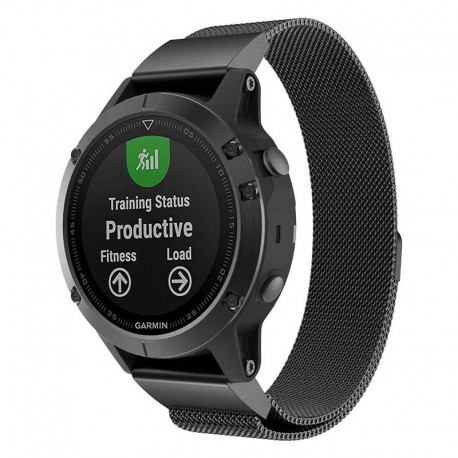 Řemínek Milánský tah pro Garmin Quatix 6 černý