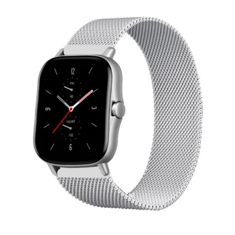 Řemínek Milánský tah pro Xiaomi Amazfit GTS 2 stříbrný