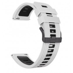 Silikonový řemínek pro Huawei Watch GT Runner bílo-černý