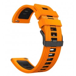 Silikonový řemínek pro Huawei Watch GT 3 46mm oranžovo-černý