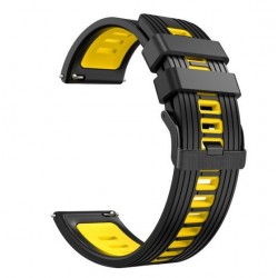 Silikonový řemínek pro Huawei Watch GT 3 46mm černo-žlutý