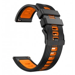 Silikonový řemínek pro Ticwatch Pro 3 černo-oranžový