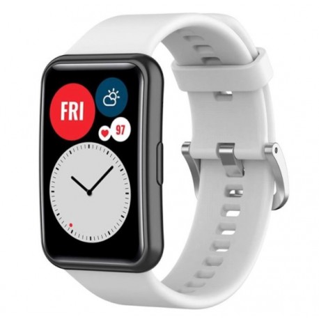 Silikonový řemínek pro Huawei Watch Fit bílý