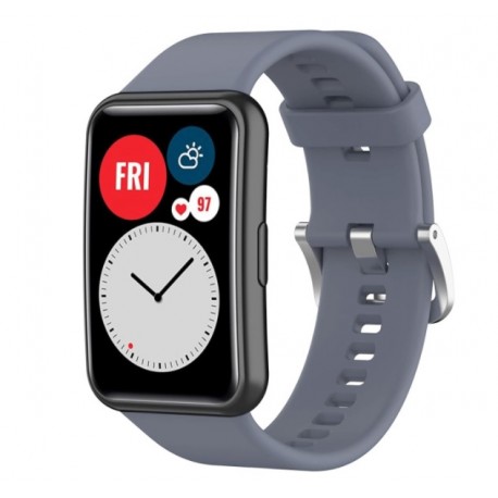 Silikonový řemínek pro Huawei Watch Fit šedý