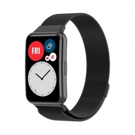 Řemínek Milánský tah pro Huawei Watch Fit černý