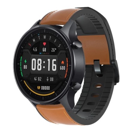 Kožený řemínek premium pro Xiaomi Mi Watch hnědý