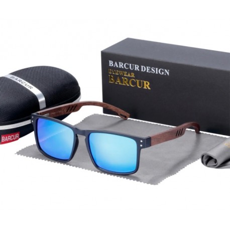 Dřevěné sluneční brýle BARCUR BC4018 modré