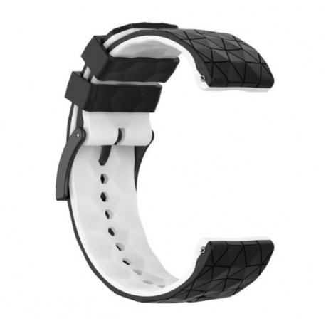Silikonový řemínek pro Suunto Spartan Sport / Sport Wrist HR černo-bílý