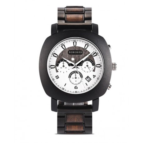 Pánské dřevěné hodinky Bobo Bird GT088 černo-hnědé