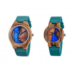 Pánské + dámské dřevěné hodinky Bobo Bird GT074