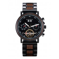 Pánské dřevěné mechanické hodinky Bobo Bird GT037 tmavě hnědé