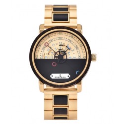 Pánské dřevěné mechanické hodinky Bobo Bird GT043 zlaté