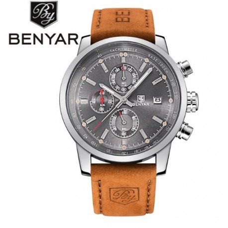 Pánské hodinky Chronograph BENYAR BY-5102M šedé