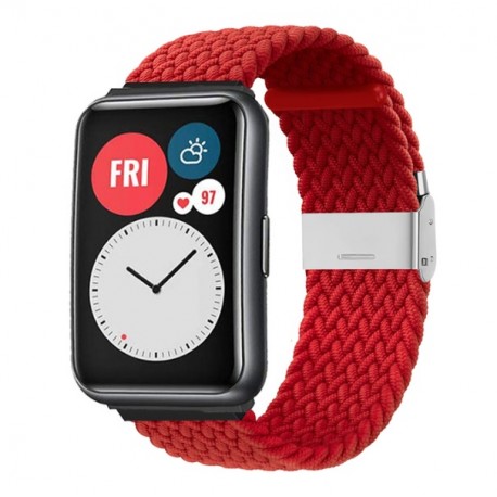 Nylonový řemínek pro Huawei Watch Fit červený