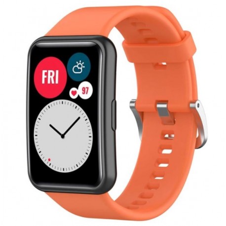 Silikonový řemínek pro Huawei Watch Fit 2 oranžový