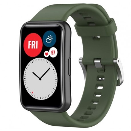 Silikonový řemínek pro Huawei Watch Fit 2 zelený