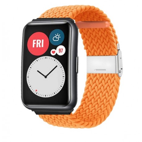 Nylonový řemínek pro Huawei Watch Fit 2 oranžový