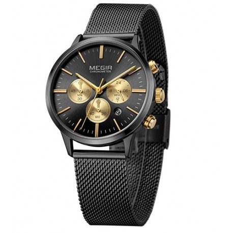 Dámské hodinky Megir Chronograph MS2011L černé