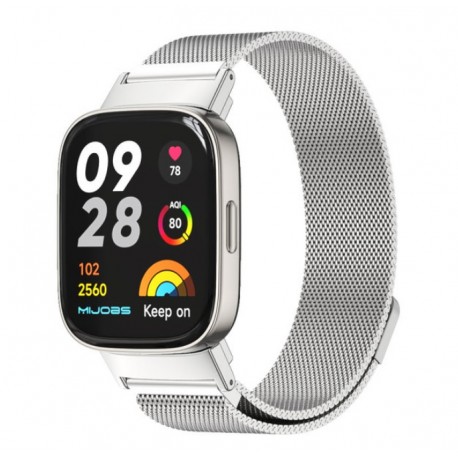 Řemínek Milánský tah pro Xiaomi Redmi Watch 3 stříbrný