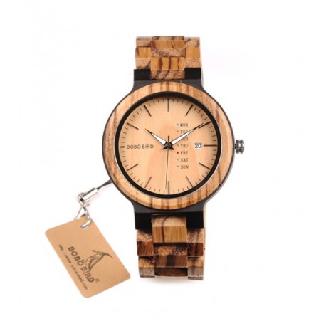 Pánské dřevěné hodinky Bobo Bird WO26 hnědé