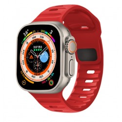 Silikonový řemínek pro Apple Watch Ultra 49mm červený