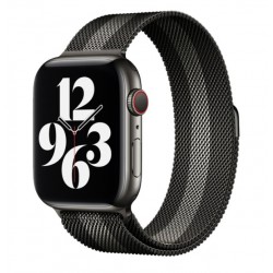 Řemínek Milánský tah pro Apple Watch Ultra 49mm černo-šedý