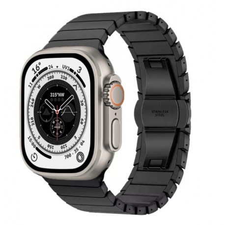 Kovový panelový řemínek pro Apple Watch Ultra 49mm černý