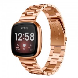 Kovový řemínek pro Fitbit Sense 2 růžový