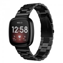 Kovový řemínek pro Fitbit Sense 2 černý
