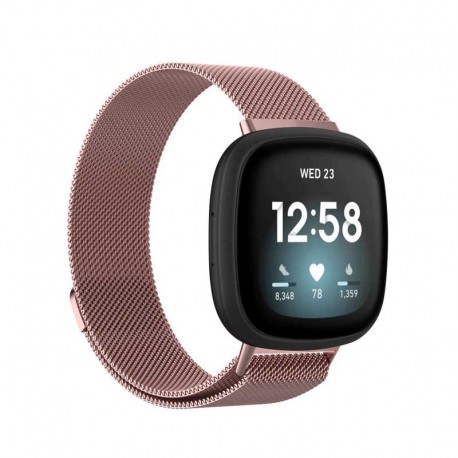 Řemínek Milánský tah pro Fitbit Sense 2 růžový