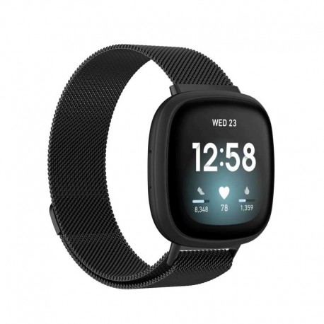 Řemínek Milánský tah pro Fitbit Sense 2 černý