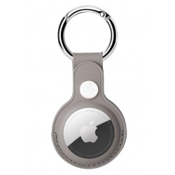 Kožená klíčenka pro Apple AirTag šedá