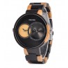 Pánské dřevěné hodinky Bobo Bird Dualtime W-R10 černé