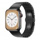 Kovový panelový řemínek pro Apple Watch Series 9 41mm černý