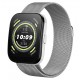 Řemínek Milánský tah pro Amazfit Bip 5 stříbrný