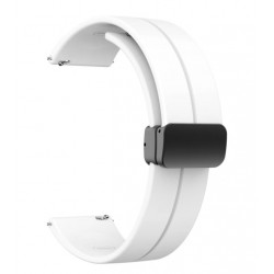 Silikonový řemínek s magnetickou sponou pro Amazfit Cheetah Pro bílý