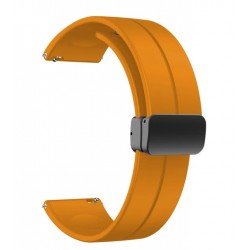 Silikonový řemínek s magnetickou sponou pro Amazfit Cheetah Pro oranžový