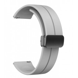 Silikonový řemínek s magnetickou sponou pro Amazfit Cheetah Pro šedý