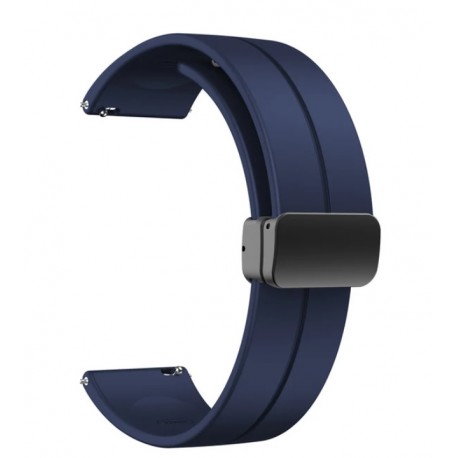 Silikonový řemínek s magnetickou sponou pro Amazfit Cheetah Pro modrý