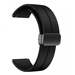 Silikonový řemínek s magnetickou sponou pro Amazfit Cheetah Pro černý