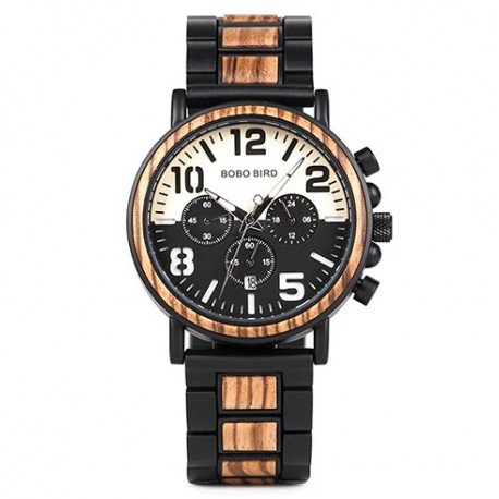 Pánské dřevěné hodinky Bobo Bird Stopwatch W-R25